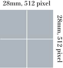 (横)28mm, 512 pixel(縦)28mm, 512 pixel