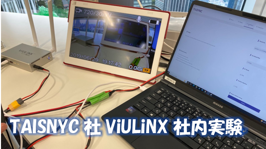 TAISYNC社映像伝送モデムViULiNXとアクションカメラ